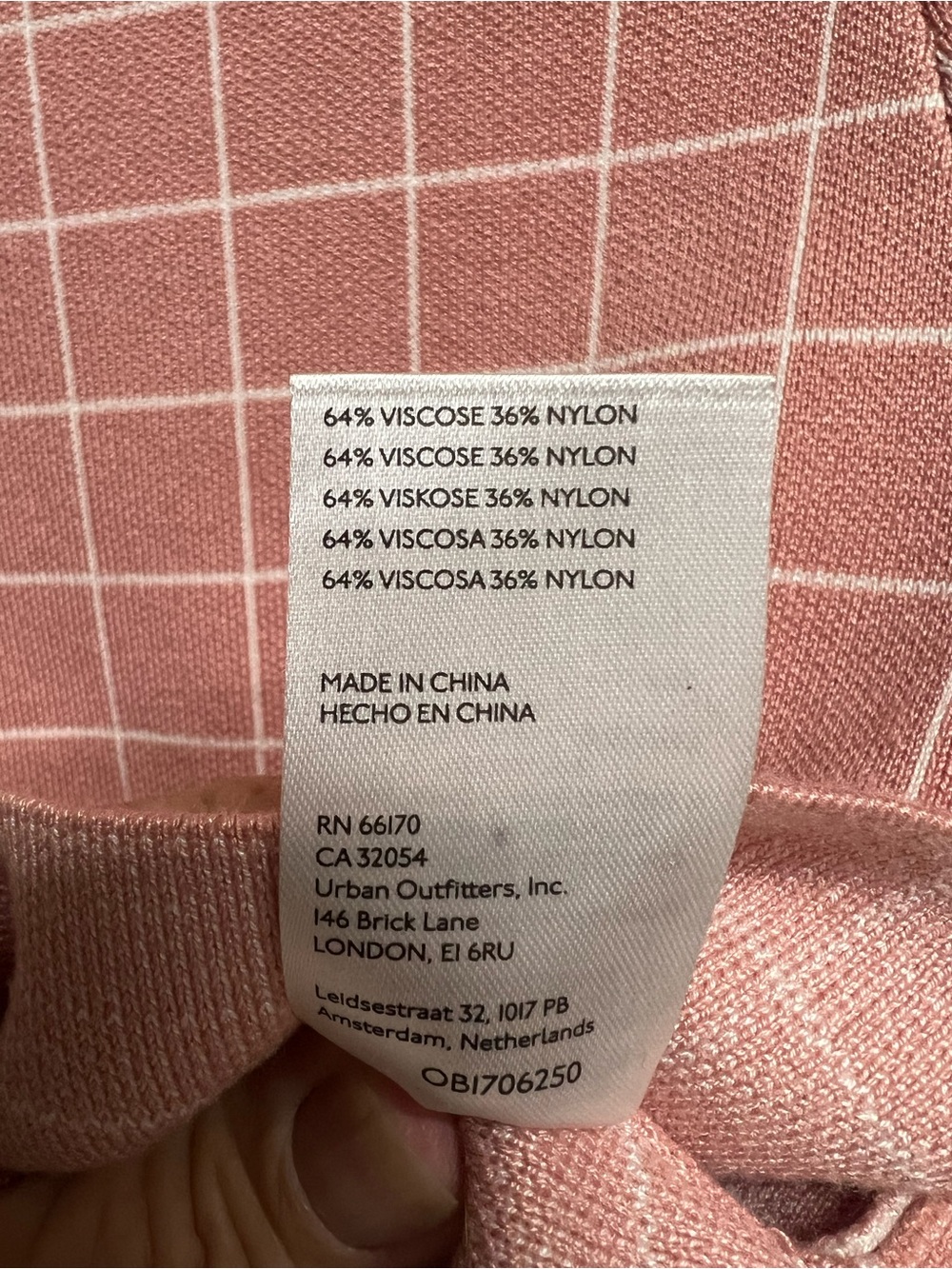 Anthropologie Maeve Pink Grid Mock-Neck Short Sleeve Top - Picture 3 of 11